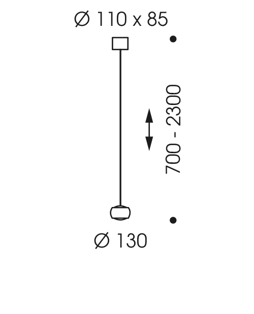 Oligo, Pendelleuchte Grace, Skizze, technische Lichtplanung