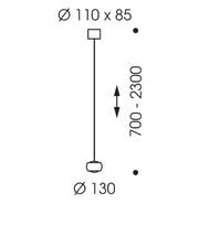 Oligo, Pendelleuchte Grace, Skizze, technische Lichtplanung