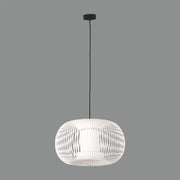 ACB Iluminacion, Pendelleuchte Mirta, 38cm Schwarz Weiss, stilvolle Lichtlösung