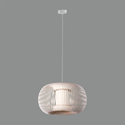 ACB Iluminacion, Pendelleuchte Mirta, 38cm Weiss Stein, moderne Pendelleuchte