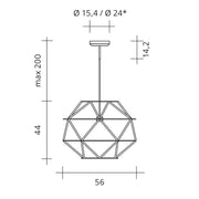 Urban Lighting, Pendelleuchte Euclide, 56cm Skizze, professionelle Lichtplanung