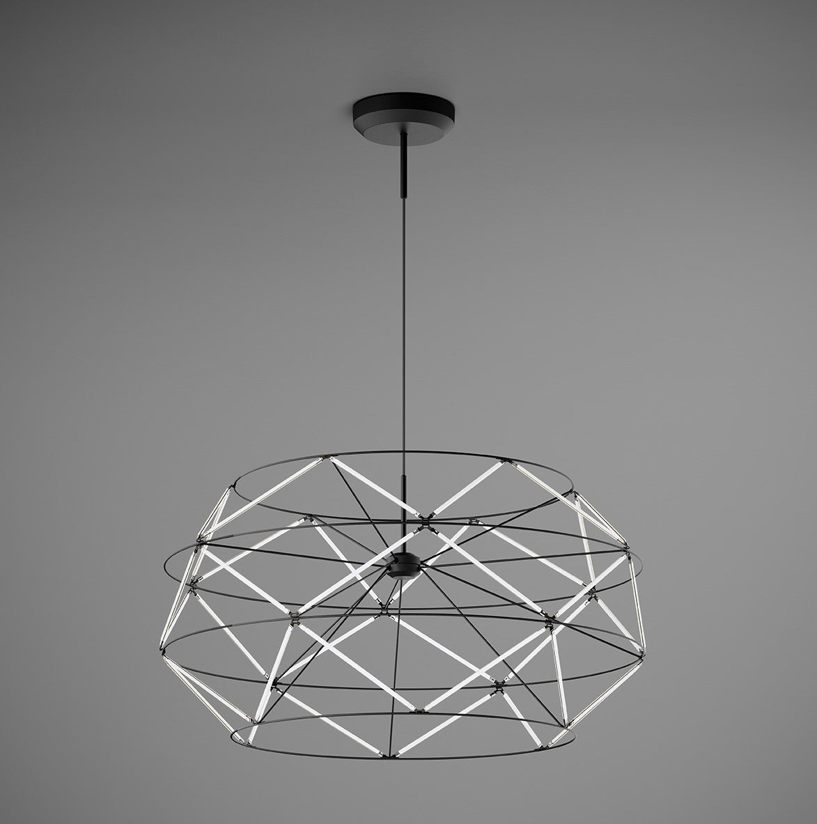 Urban Lighting, Pendelleuchte Euclide, 70cm Schwarz, moderne Esstischbeleuchtung