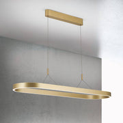 Höhenverstellbare Pendelleuchte Carrara in Gold, moderne Deckenleuchte für Wohnraum