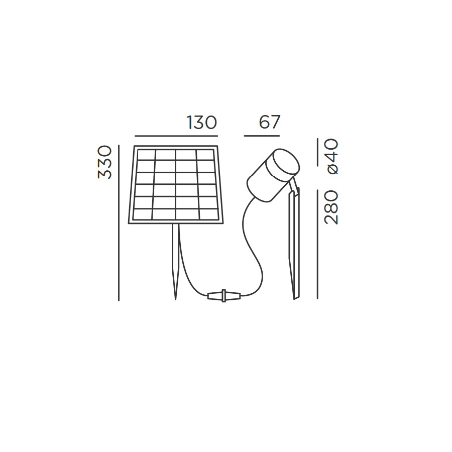 Solar-Spießleuchte piek mini