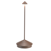 Zafferano, Pina Tischleuchte, Corten, kabellose Tischleuchte