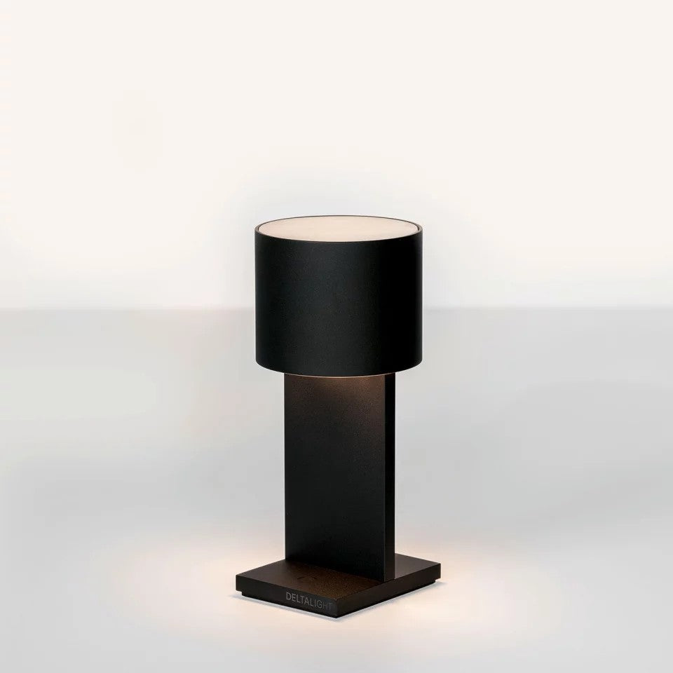 Delta Light, Akku-Tischleuchte Pisco, Schwarz, moderne Akku Beleuchtung
