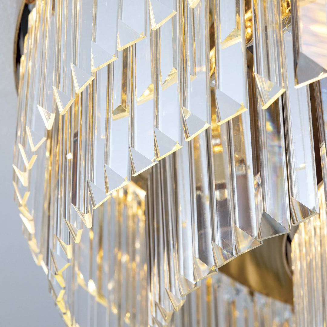 Ceiling Light Prism, 24 Carat gold-plated/chromed