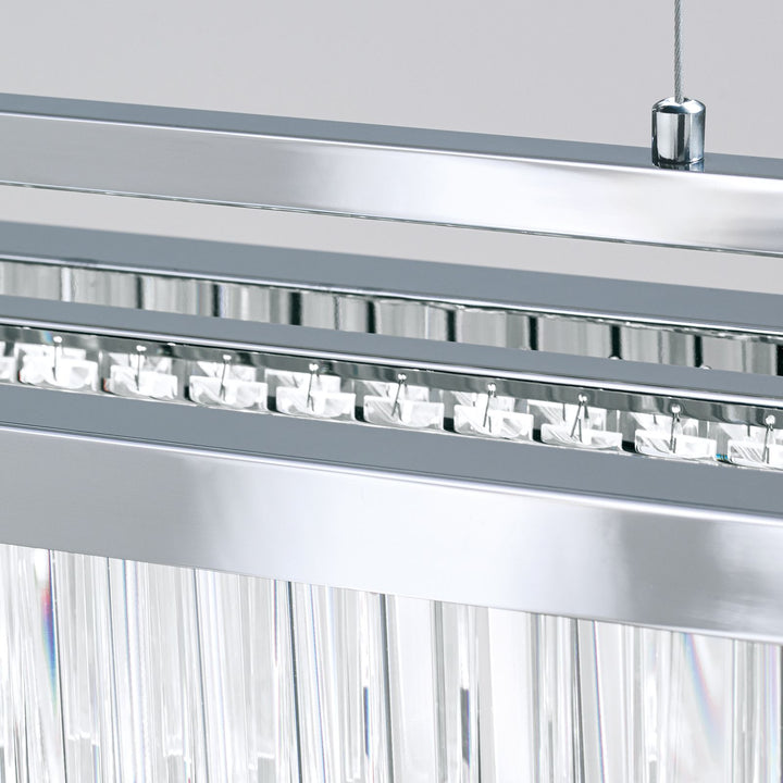 Pendelleuchte Prism eckig, 24 Karat