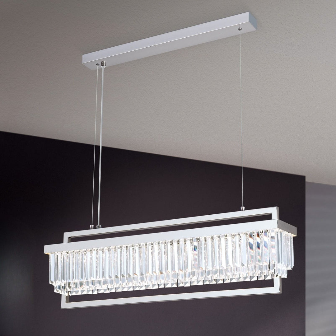 Pendelleuchte Prism eckig, 24 Karat