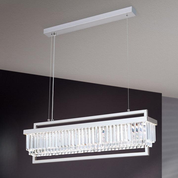 Pendelleuchte Prism eckig, 24 Karat