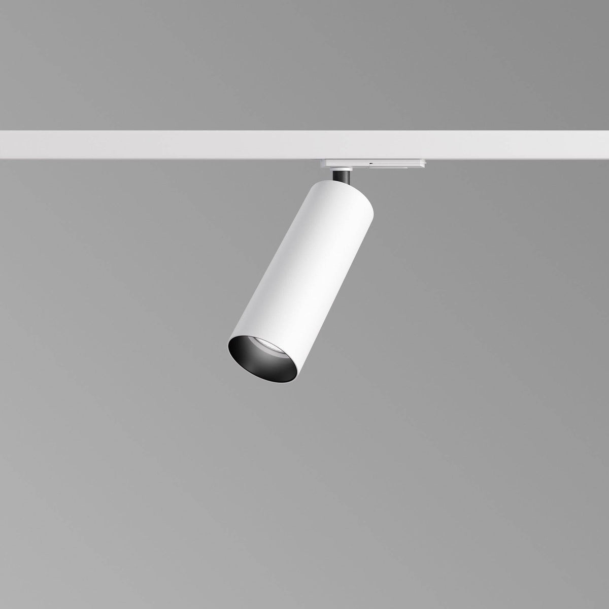 DLS Lighting, 1-Phasen-Stromschienenstrahler Reed S, Weiss-Schwarz, Produktbild