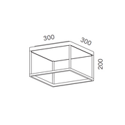 Deckenleuchte Reflex M 200, minimalistisches Design, quadratische Form, Maße 300x300x200 mm