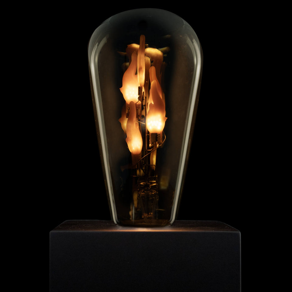 Segula LED Rustika big Fire Flame up smokey grey – beleuchtet – Artikel 55792