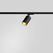 DLS Lighting, Stromschienenstrahler Short P1, Schwarz-Gold, moderne Schienenbeleuchtung