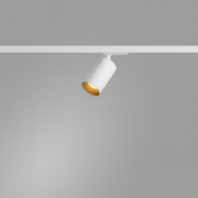 DLS Lighting, Stromschienenstrahler Short P1, Weiss-Gold, stilvolle Akzentbeleuchtung