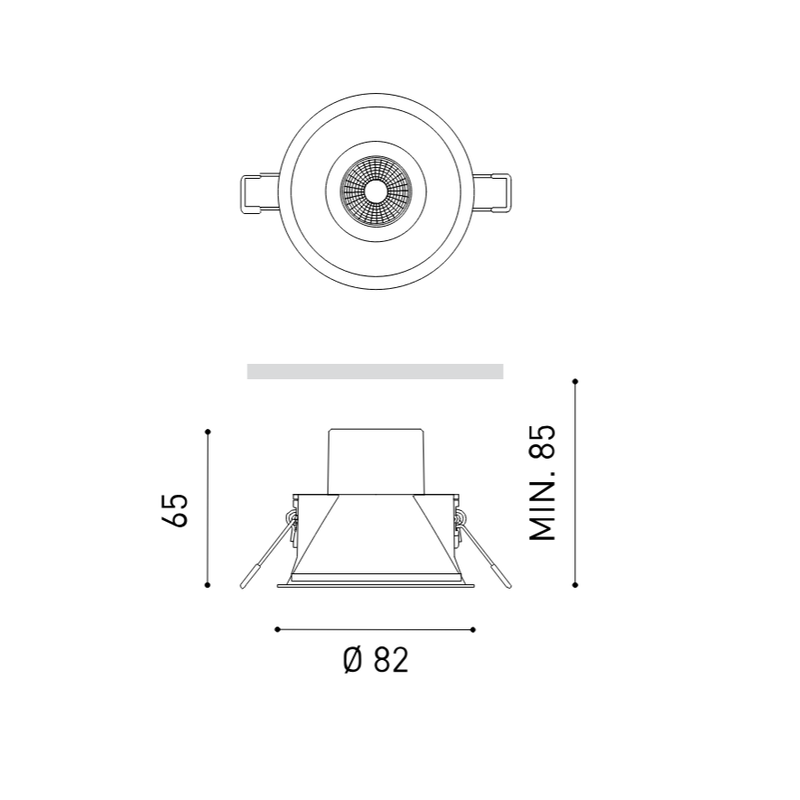 Deckeneinbauleuchte Shot M