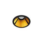Arkoslight Einbauleuchte LED Shot S, schwarz-gold, Vorderansicht