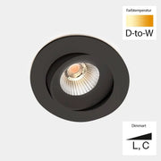 Sonluce, Deckeneinbauleuchte SEVEN MOVE, Raumbild, flexible Einbaubeleuchtung