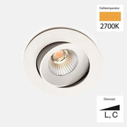 Sonluce, Deckeneinbauleuchte SEVEN MOVE, Raumbild, moderne Wohnraumbeleuchtung