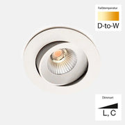 Sonluce, Deckeneinbauleuchte SEVEN MOVE, Raumbild, flexible Lichtlösung