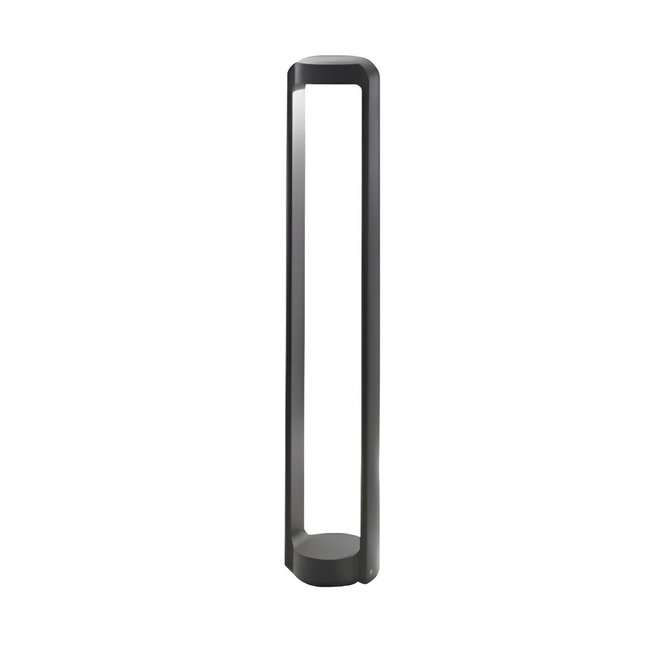 Gea Luce, Pollerleuchte Sina, 80cm Anthrazit, moderne Außenbeleuchtung