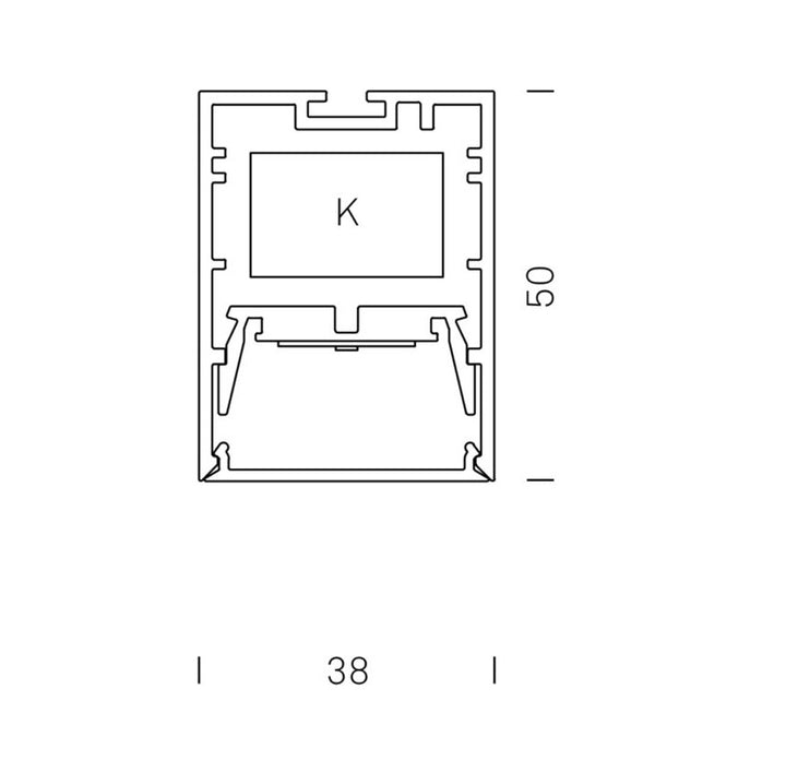 Plafonnier profilé Protec Opal 50-150 cm