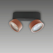 LUX-IT, Aufbaustrahler Swing Out 2-flammig, Schwarz-Bronze, Produktbild