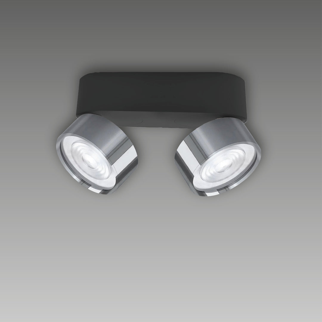 Projecteur à deux lumières pivotant en saillie