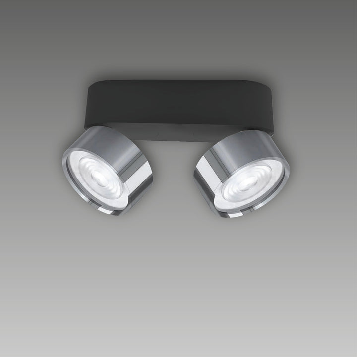 Projecteur à deux lumières pivotant en saillie