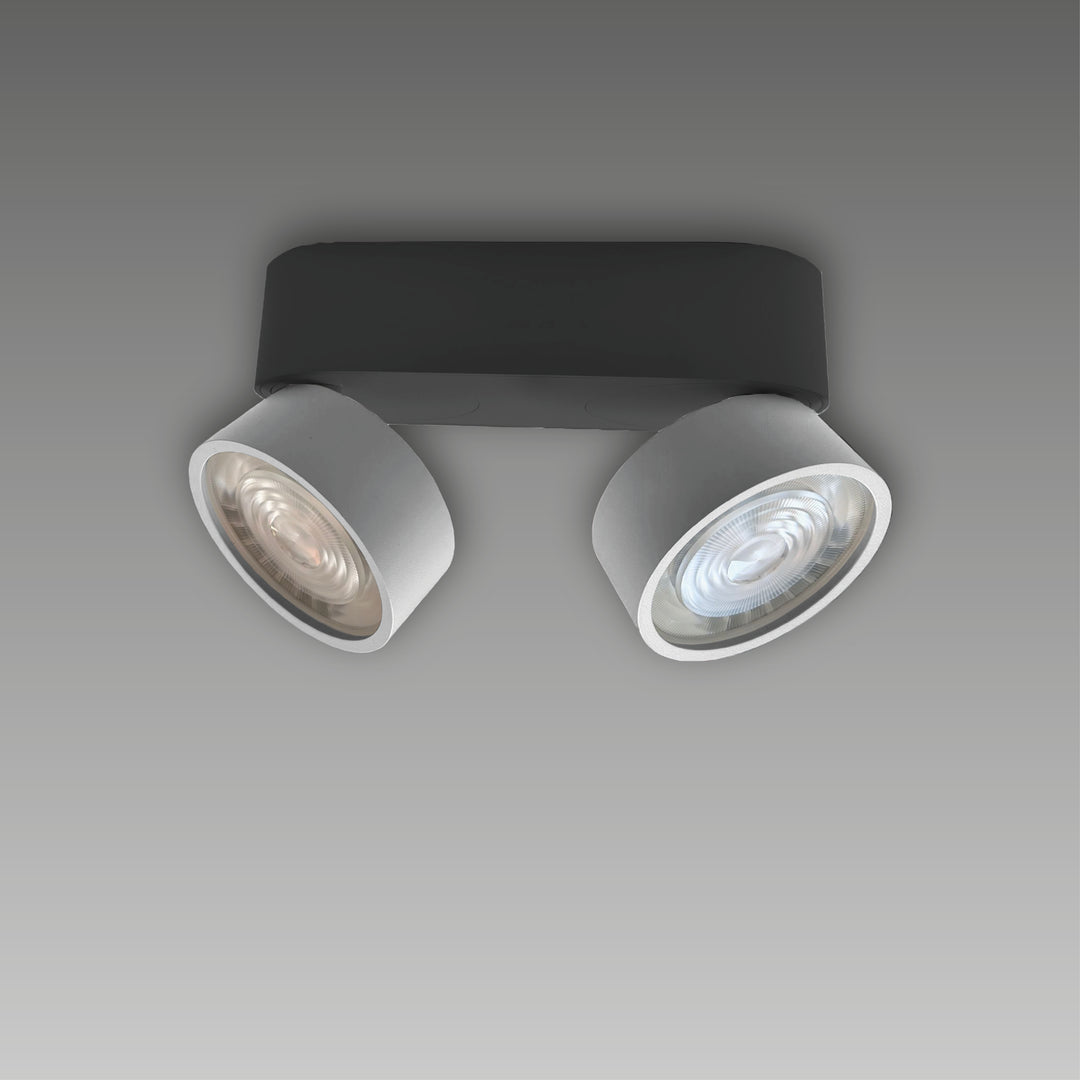 Projecteur à deux lumières pivotant en saillie