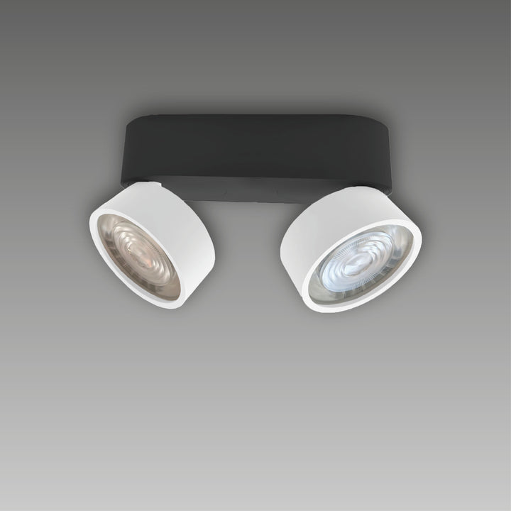 Projecteur à deux lumières pivotant en saillie