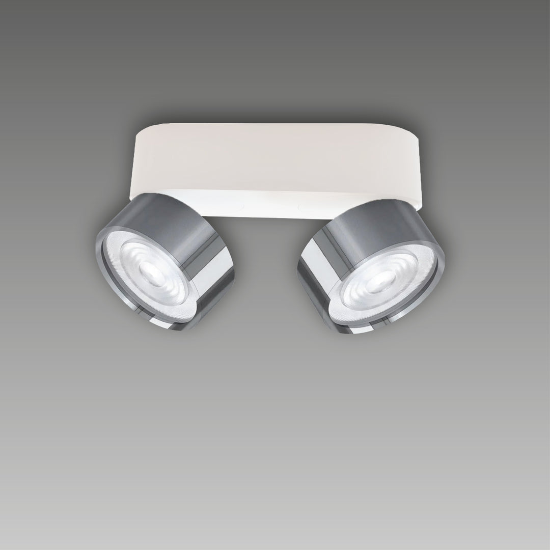 Projecteur à deux lumières pivotant en saillie