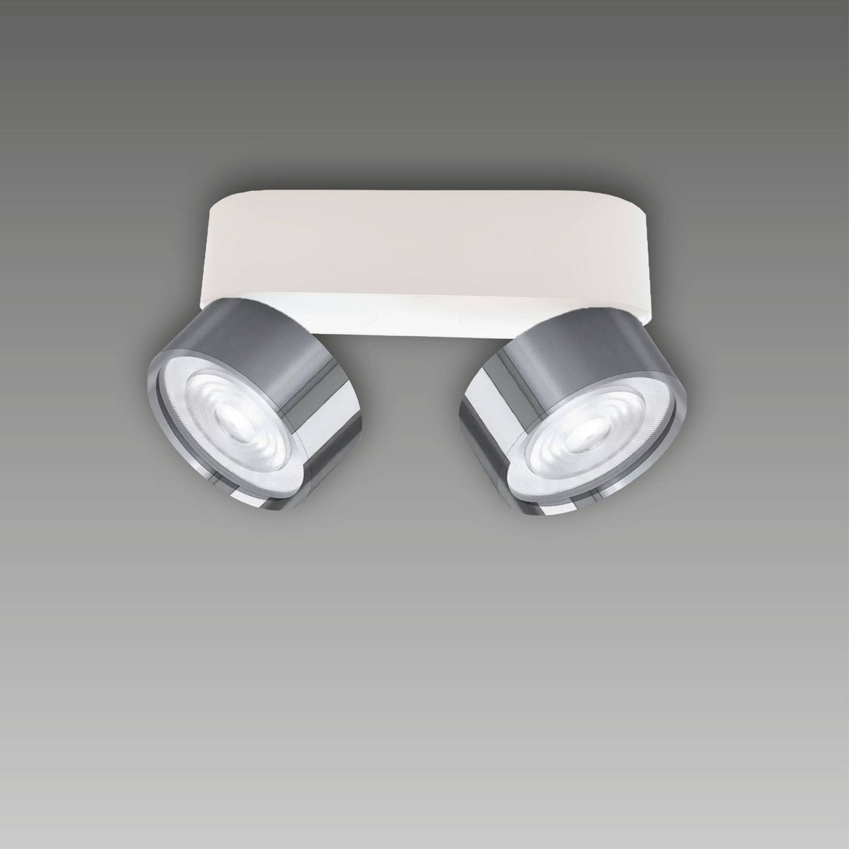 LUX-IT, Aufbaustrahler Swing Out 2-flammig, Weiss-Chrom glanz, Produktbild