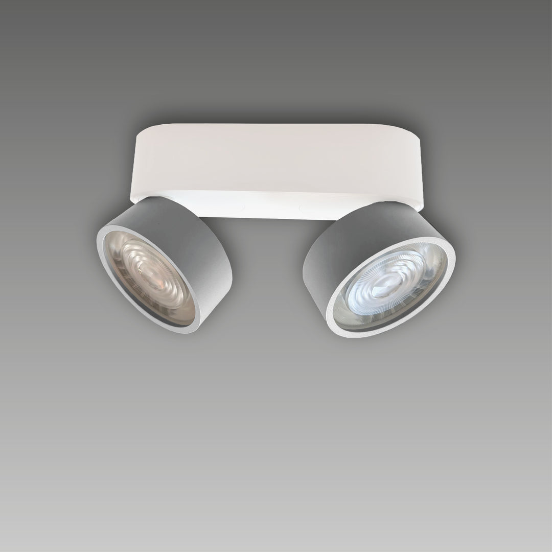 Projecteur à deux lumières pivotant en saillie