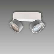 LUX-IT, Aufbaustrahler Swing Out 2-flammig, Weiss-Chrom matt, Produktbild