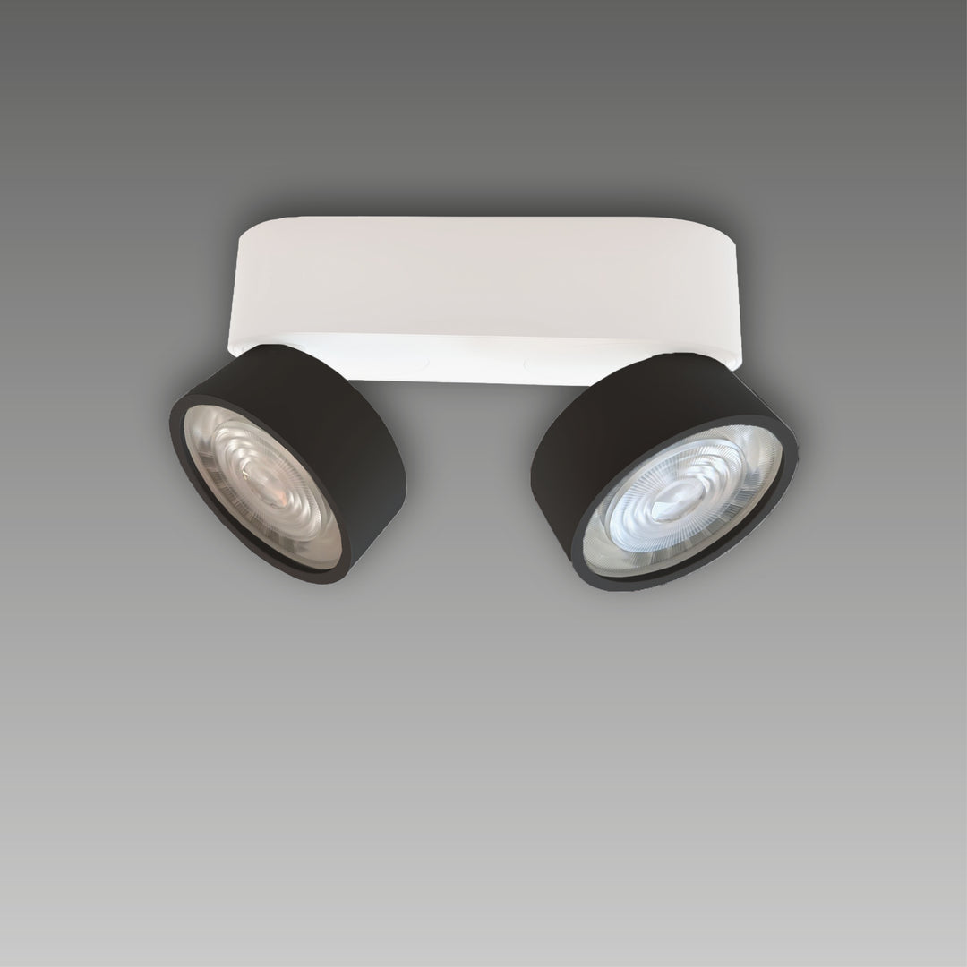 Projecteur à deux lumières pivotant en saillie