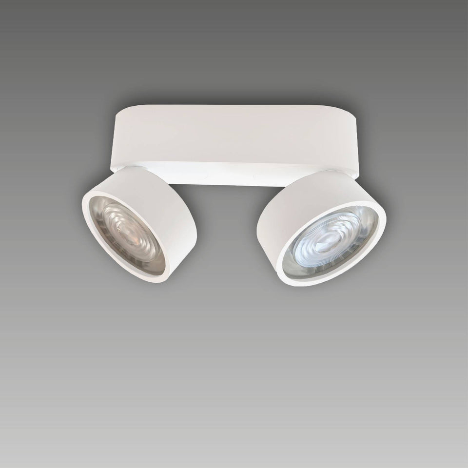 LUX-IT, Aufbaustrahler Swing Out 2-flammig, Weiss-Weiss, Produktbild