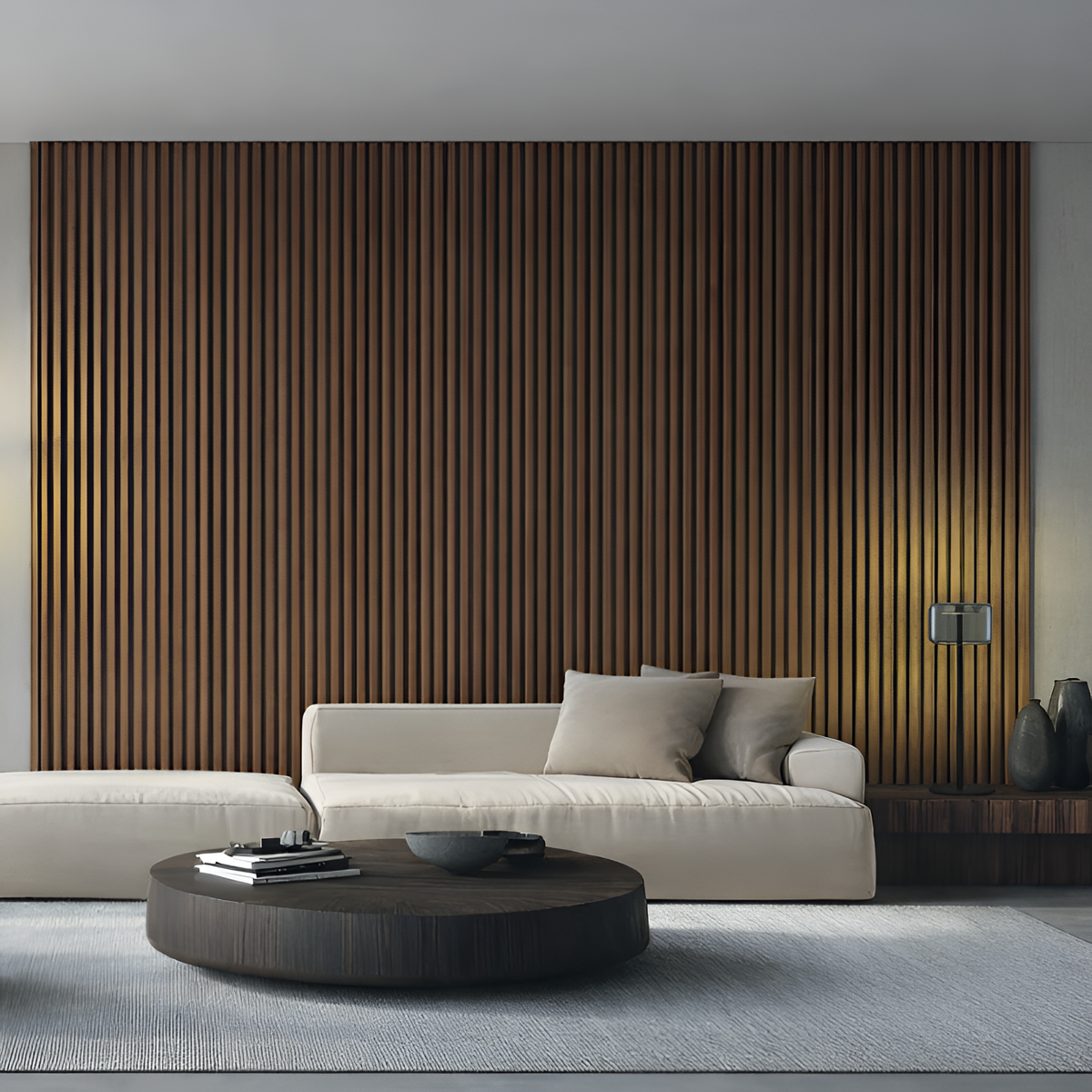 Knapstein Leuchten Tischleuchte Sora, moderne Anwendung im Wohnzimmer