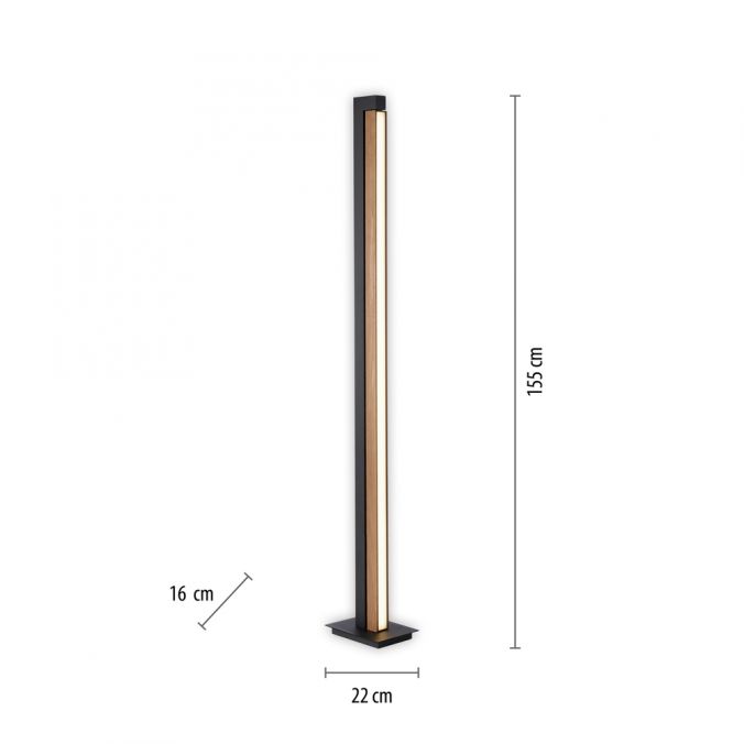 Pure, Stehleuchte Lines, Holz Skizze, technische Lichtplanung