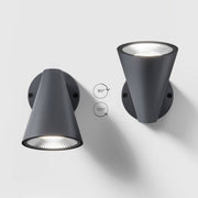 Wandleuchte stic, schwarz, moderne dimmbare Außenbeleuchtung, drehbar