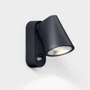 Wandleuchte stic, schwarz, dimmbar, moderne Außenbeleuchtung, IP65, Bewegungsmelder