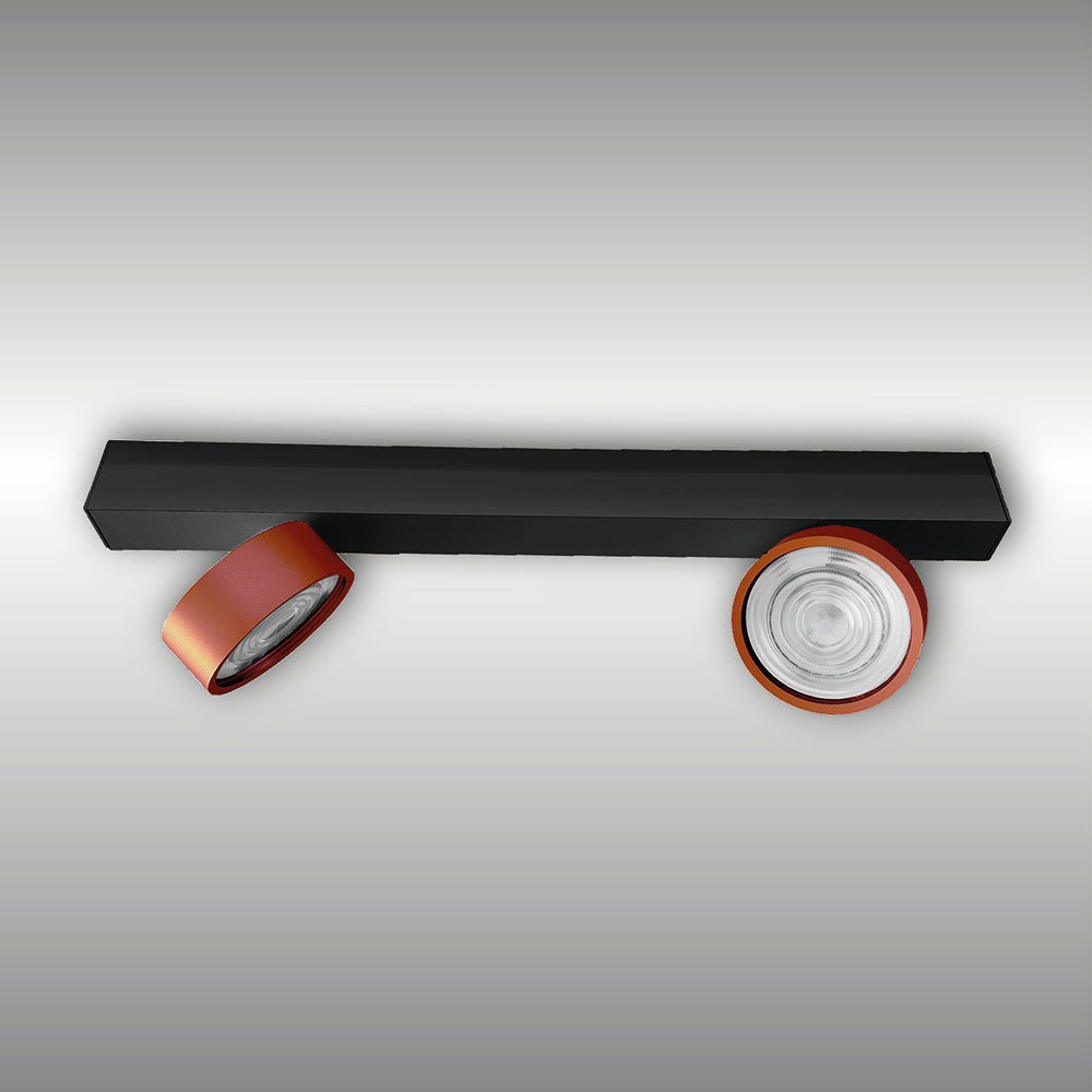 Projecteur à deux lumières Swing monté en surface