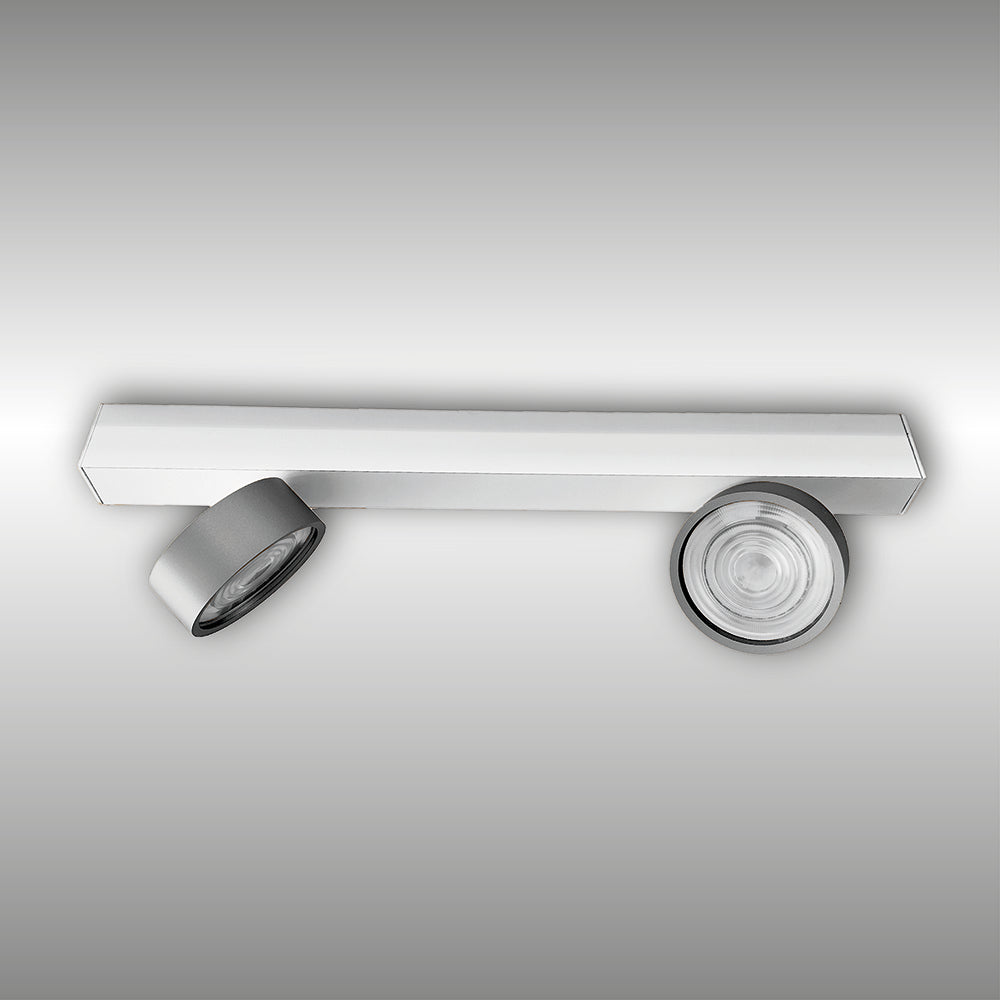 Projecteur à deux lumières Swing monté en surface