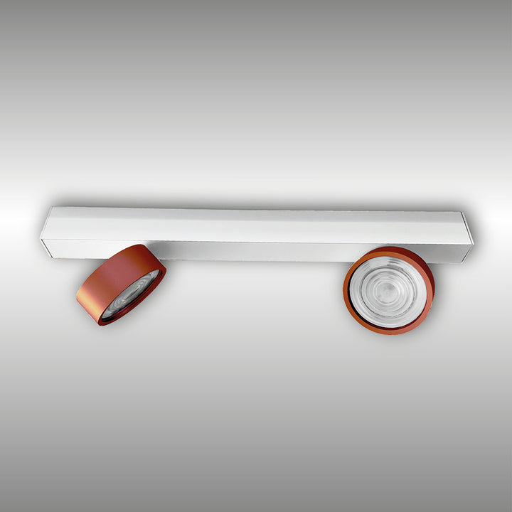 Projecteur à deux lumières Swing monté en surface