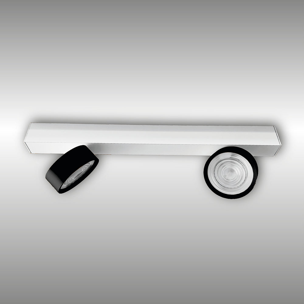 Projecteur à deux lumières Swing monté en surface