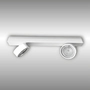 LUX-IT, Aufbaustrahler Swing 2-flammig, Weiss-Weiss, moderne Deckenbeleuchtung