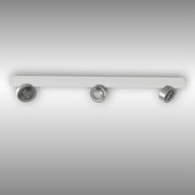 LUX-IT, Aufbaustrahler Swing 3-flammig, Weiss-Chromglanz, moderne Lichtlösung