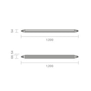 Sigor, Feuchtraumleuchte Tricolour CCT, 120cm Skizze, technische Lichtplanung