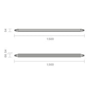 Sigor, Feuchtraumleuchte Tricolour CCT, 150cm Skizze, technische Lichtplanung