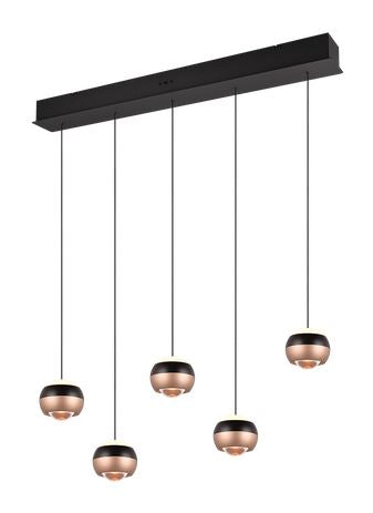 Suspension LED Orbit, 5 lumières 